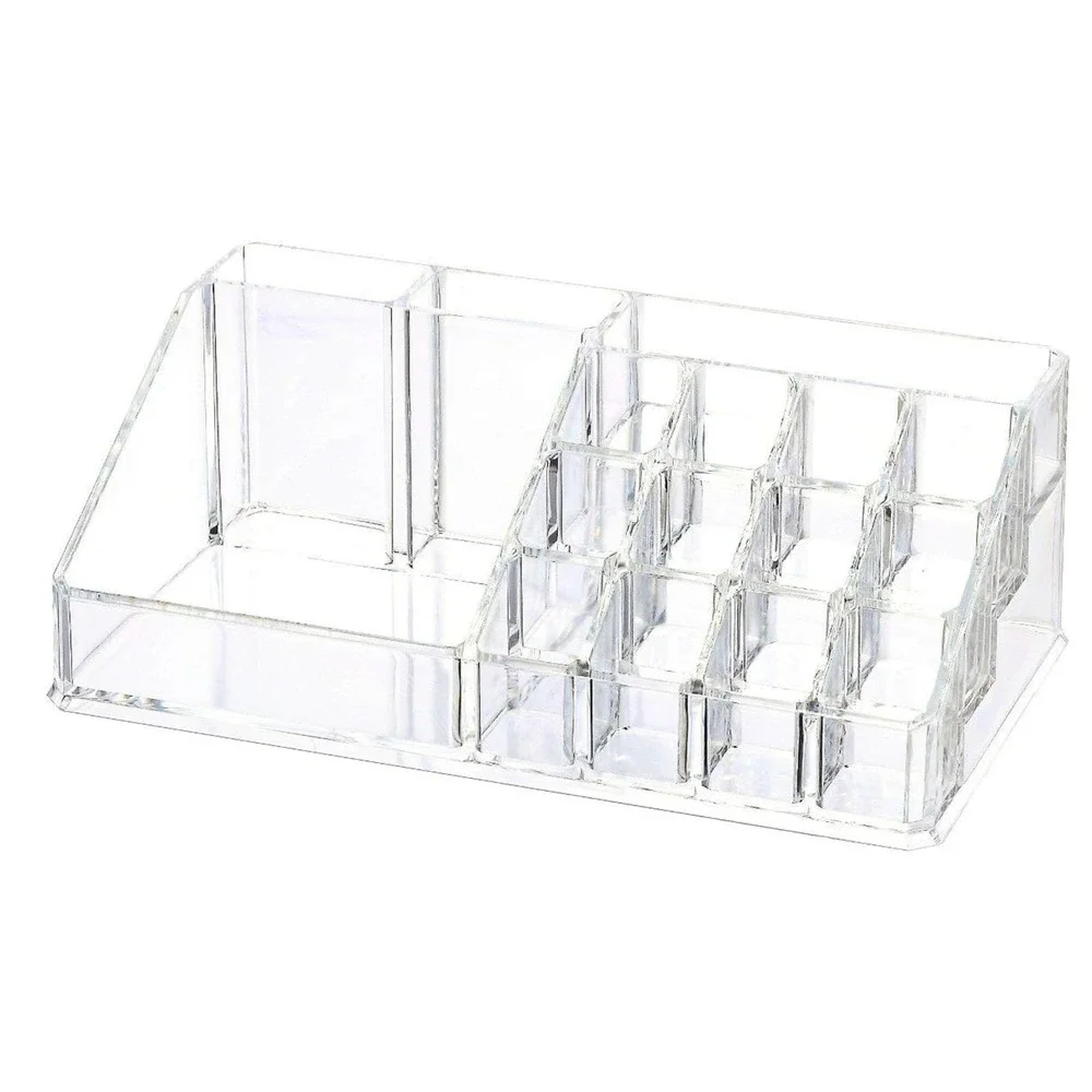 Clear Acrylic Makeup Organizer Lipstick Holder Vanity Storage Bathroom Bedroom